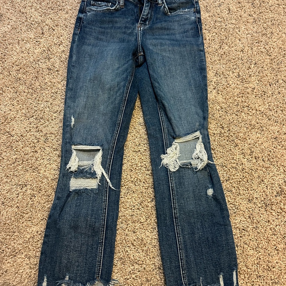 Distressed Blue Jeans vervet